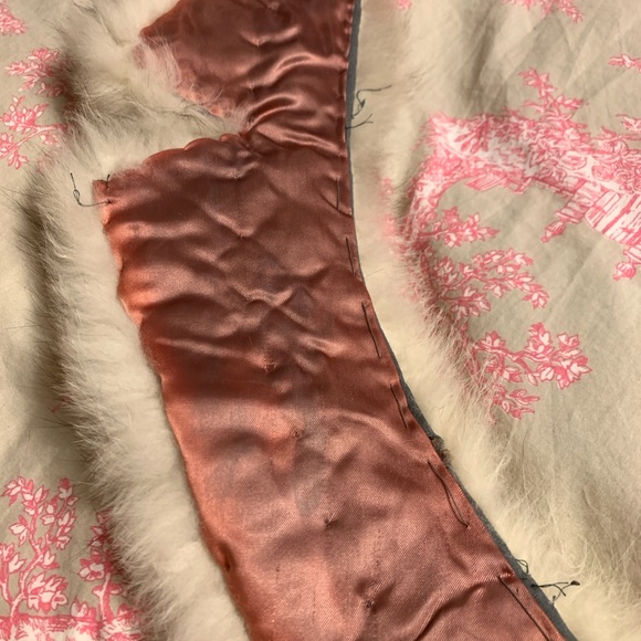 Vintage Fox Fur Collar in Cream with dark brown tips - Picture 7 of 7